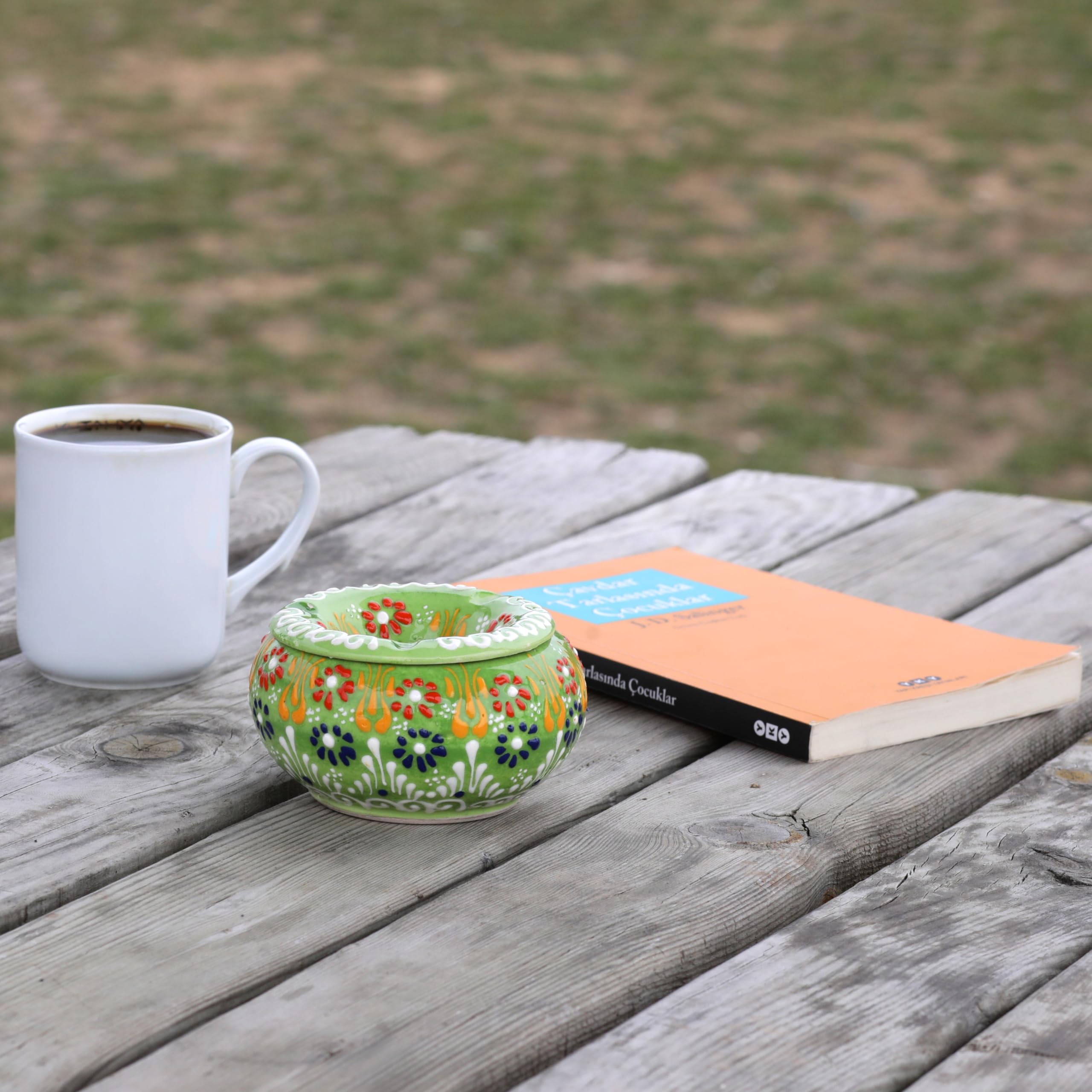 Evanilife handcrafted ceramic art jar showcasing artisan details.