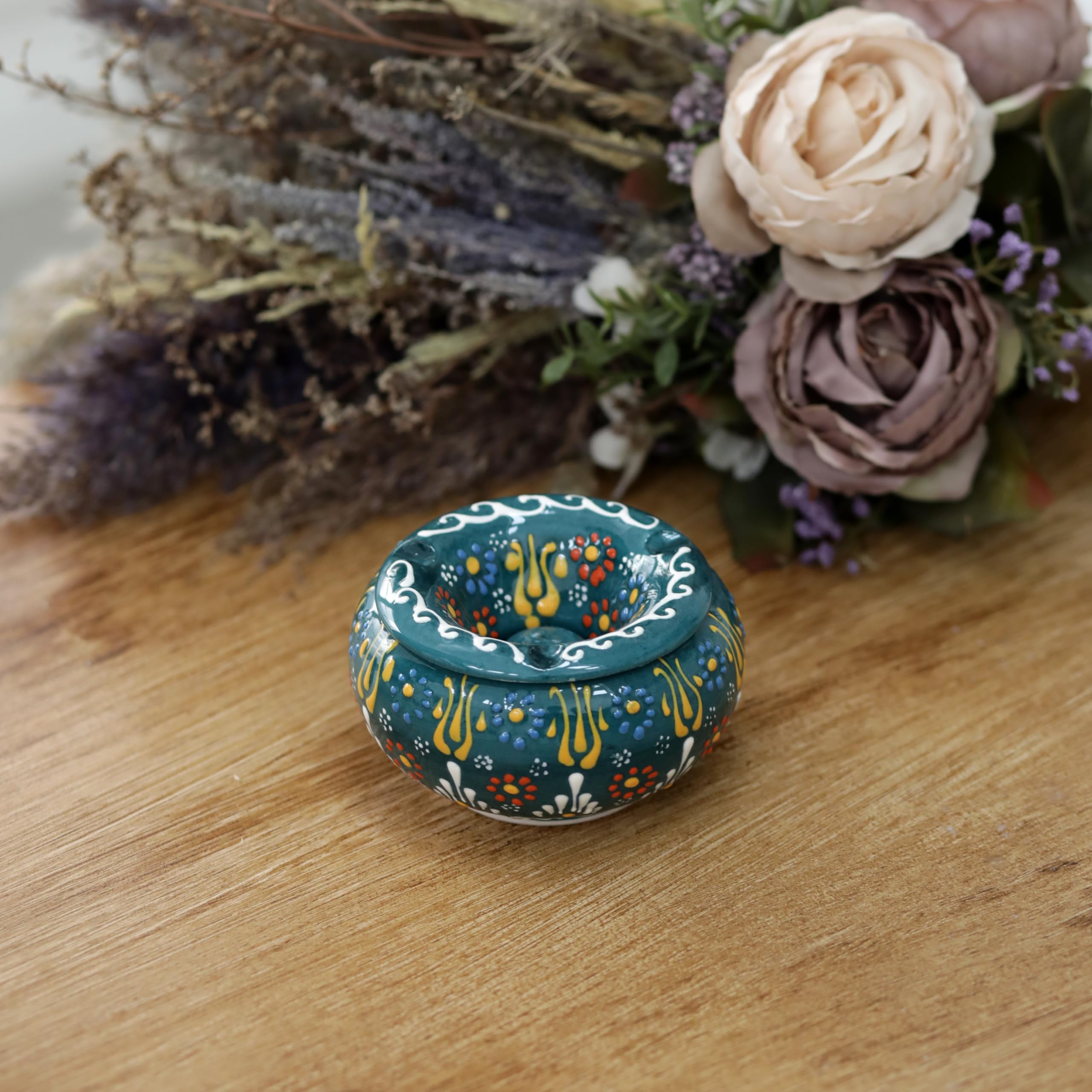 EVANILIFE Handmade Turkish art jar adds cultural flair to living spaces.
