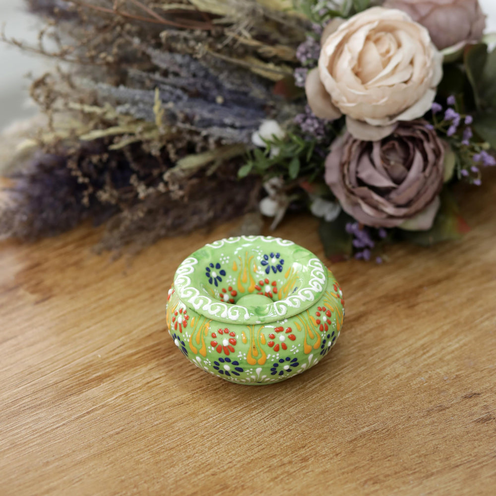 Evanilife vibrant patterns jar adds color to any shelf.