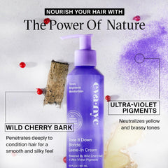 EVANYC Purple-toning pigments close-up demonstrates brassy-tone neutralization for cooler blondes.