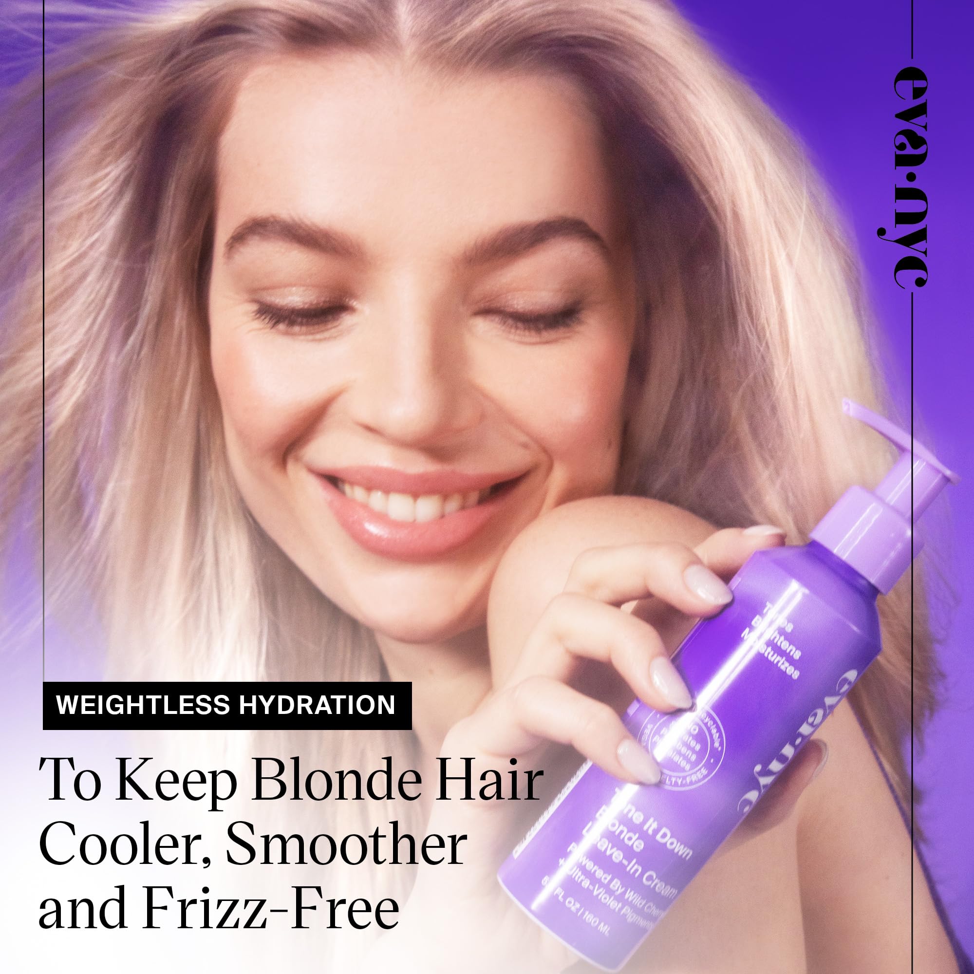 EVANYC Tone It Down Leave-In application highlights toning against brass.