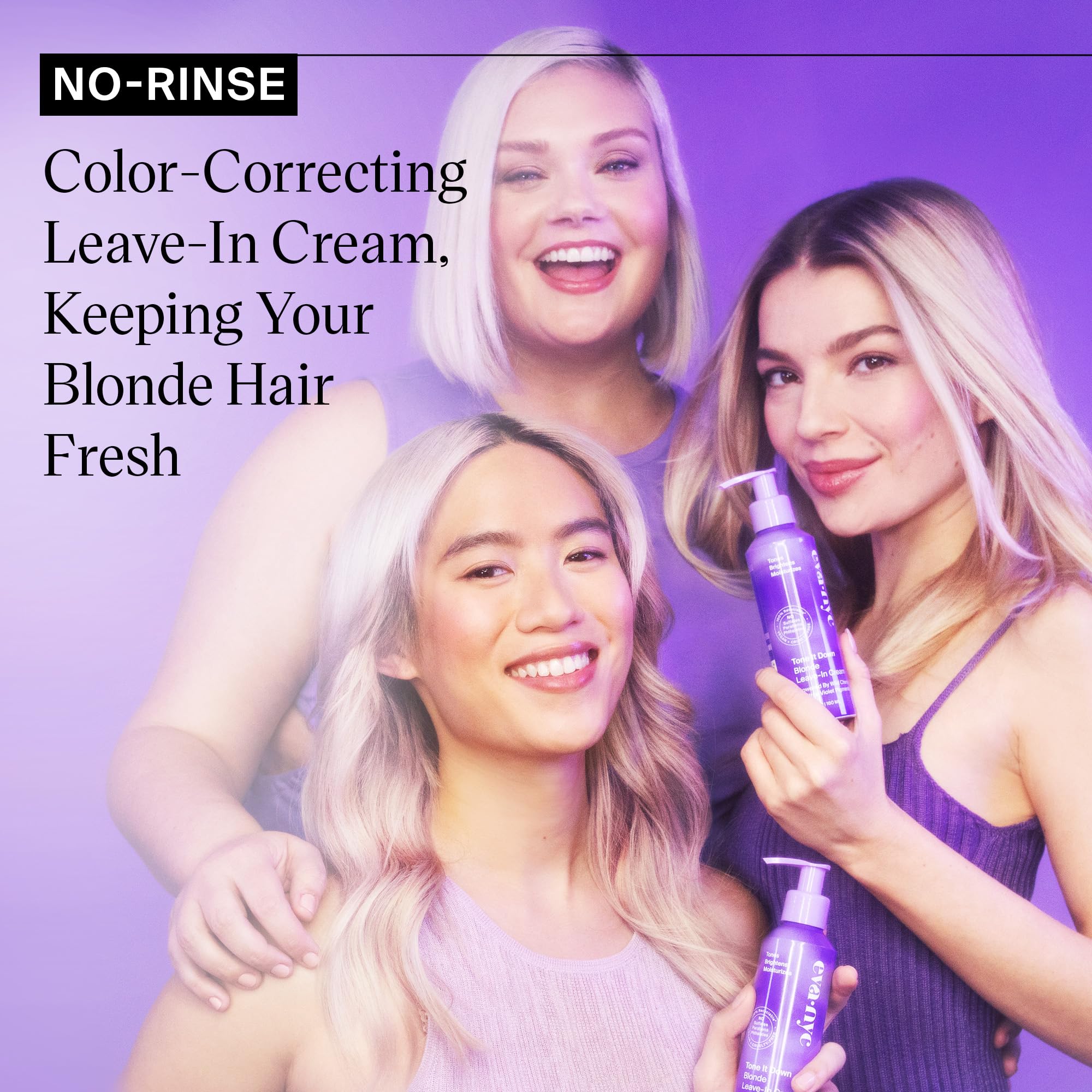 EVANYC Vegan formula close-up emphasizes silicone-free, sulfate-free care.