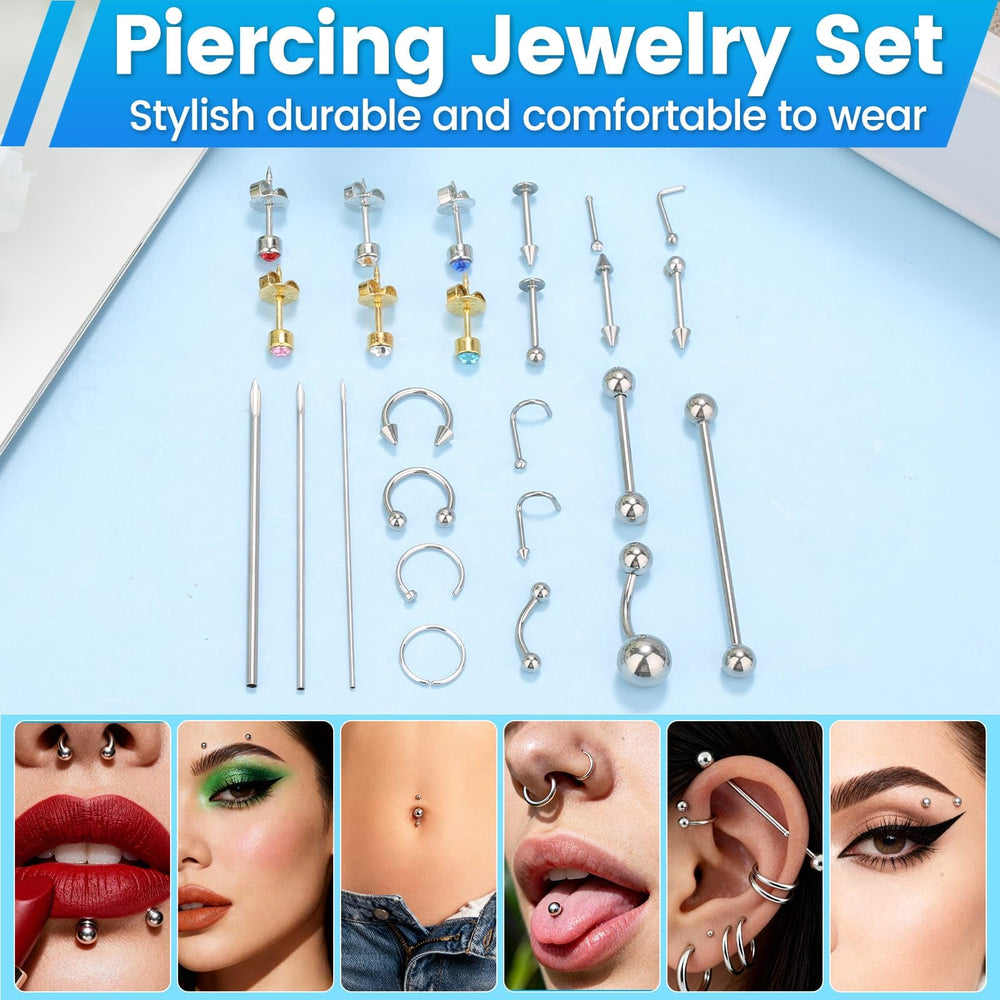 Evatage disposable-clamps help steady skin during piercing.