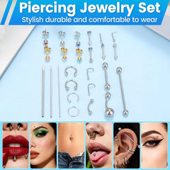 Evatage disposable-clamps help steady skin during piercing.