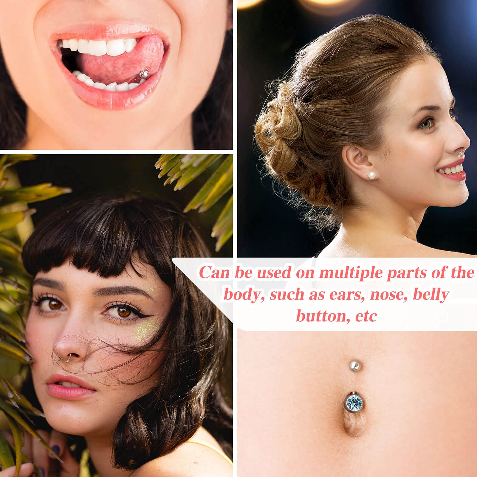 Evatage crystal stud earrings in six sizes for shine and style