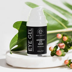 Eve Hansen Vegan Cruelty-Free badge signals clean beauty for under-eye care.