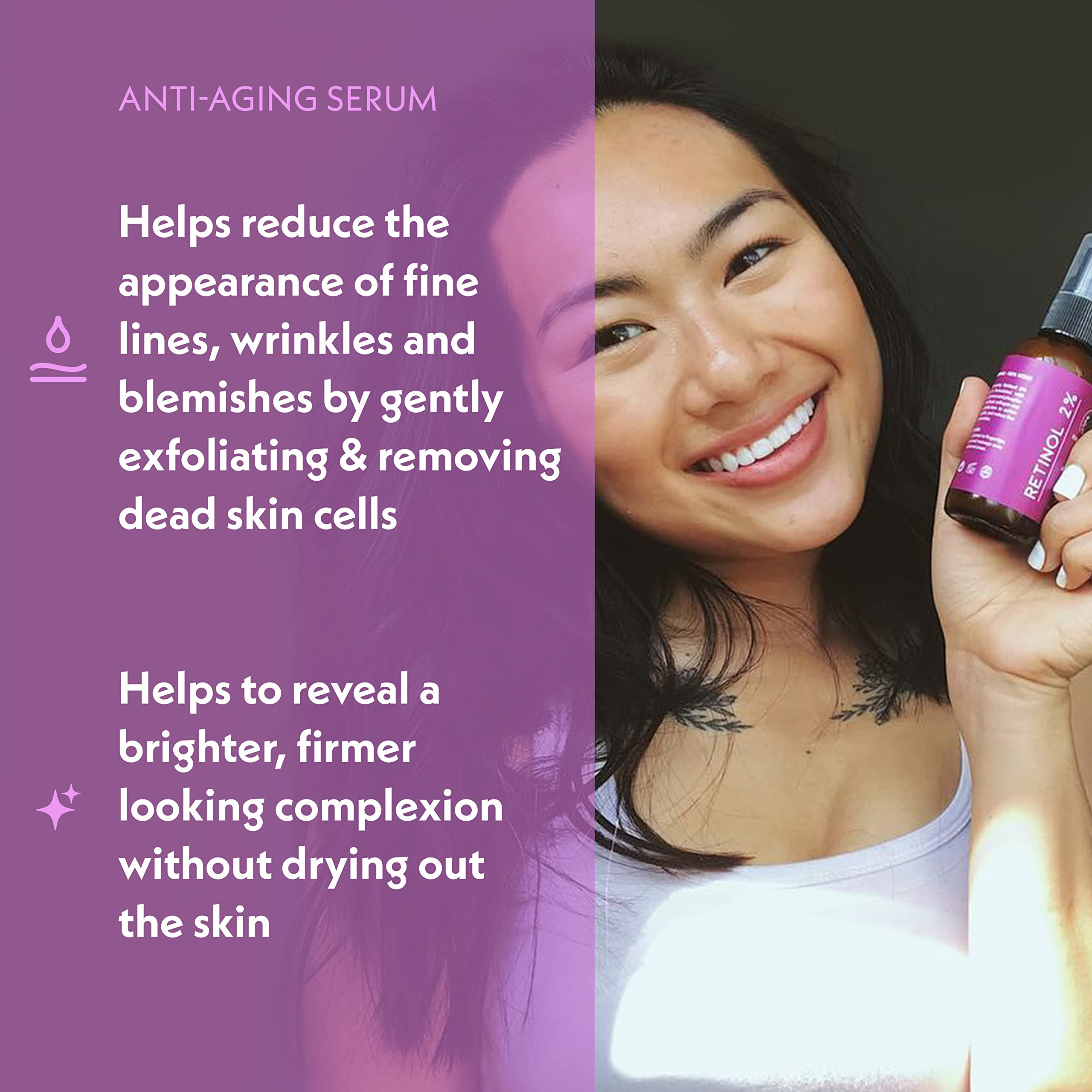 Night-time skincare routine with Eve Hansen retinol serum on bedside table