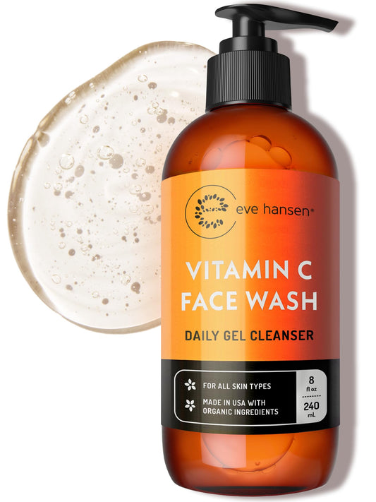 Eve Hansen Vitamin C Cleanser 8oz bottle for gentle daily cleansing and radiant skin