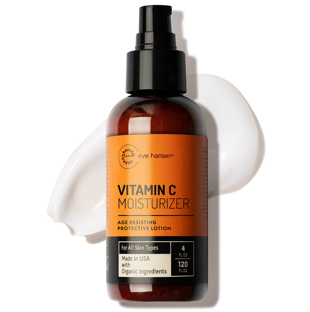 Eve Hansen Vitamin C Face Moisturizer jar close-up for daily hydration.