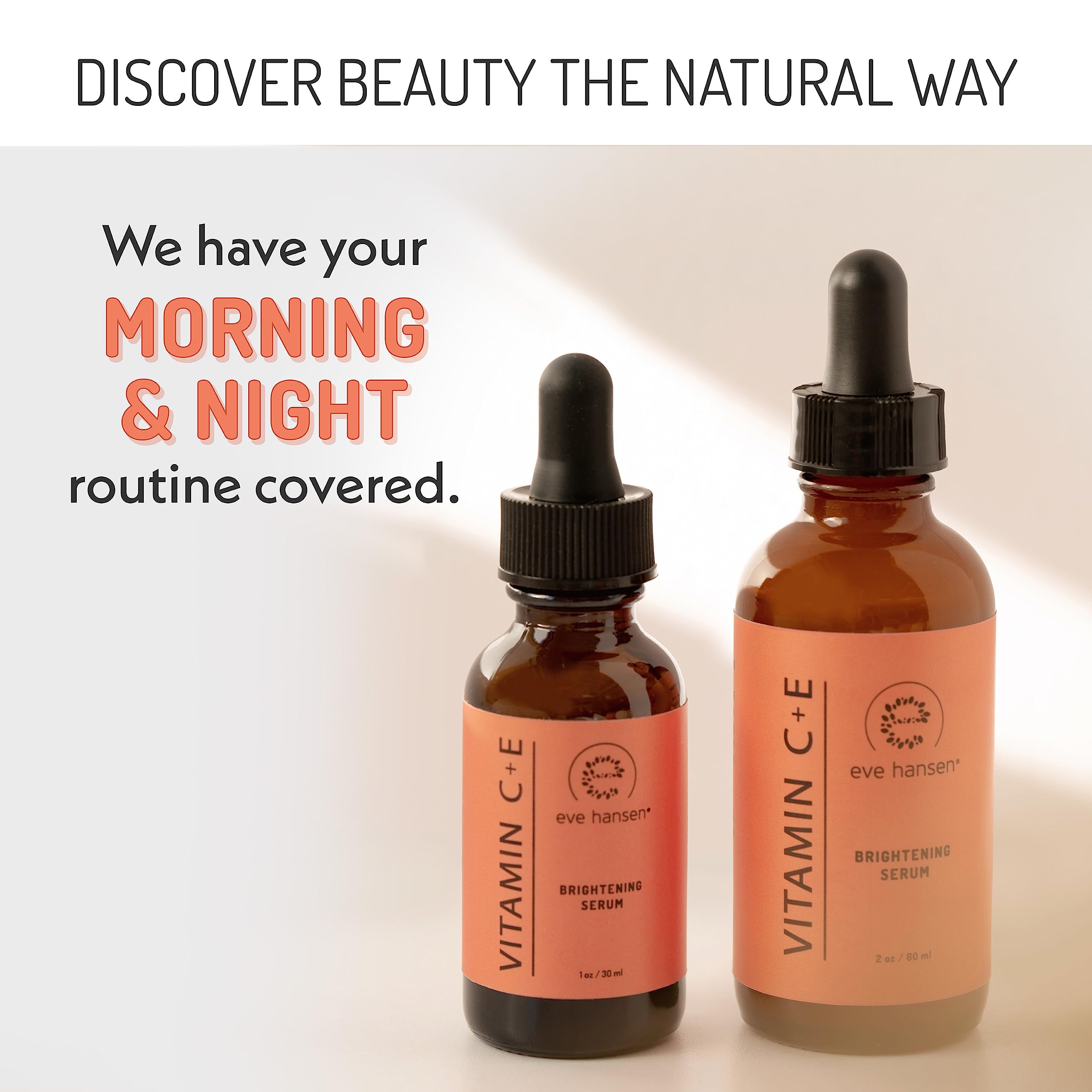 Eve Hansen Vitamin C Serum after-use glow on the skin.