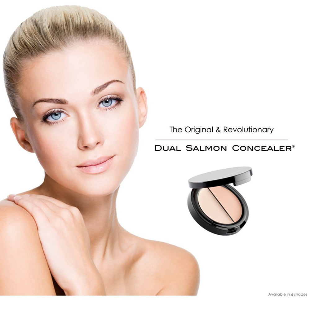 EVE PEARL Dual Salmon Concealer application demonstrates smooth blending for natural under-eye coverage.