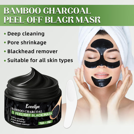 Eveellyn Bamboo Charcoal Mask close-up showing pore purification