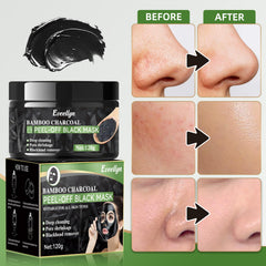 Eveellyn Peel-off Mask on cheek showing impurity removal