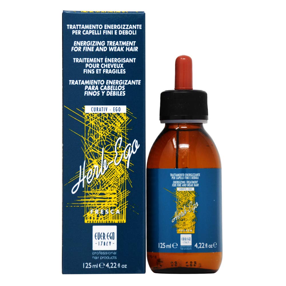 Ever Ego Italy Herb-Ego Fresca energizing drop lotion for fine hair nourishes the scalp.