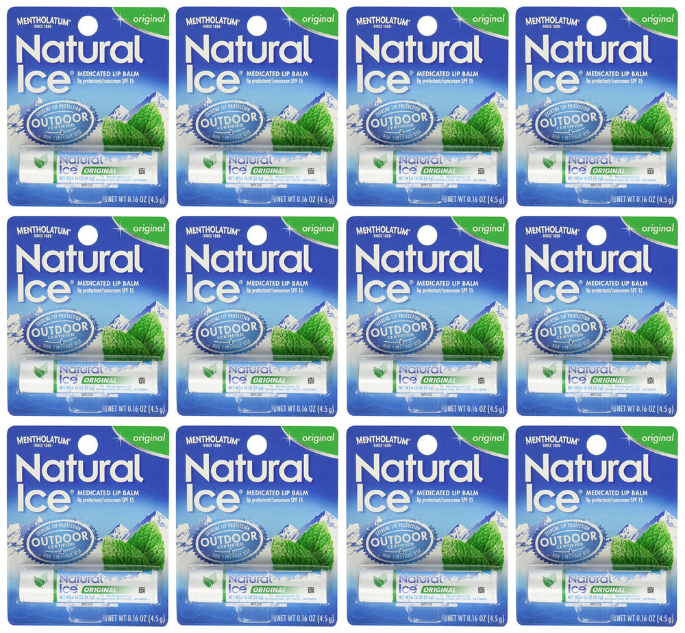 Ever Ready First Aid Mentholatum Natural Ice lip protectant sunscreen cools and nourishes lips.