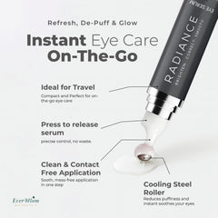 Everbloom Naturals Tranexamic Eye Serum Roller on-the-go use for quick refresh