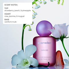 Evereden Darling rose and strawberry notes for floral sweetness.