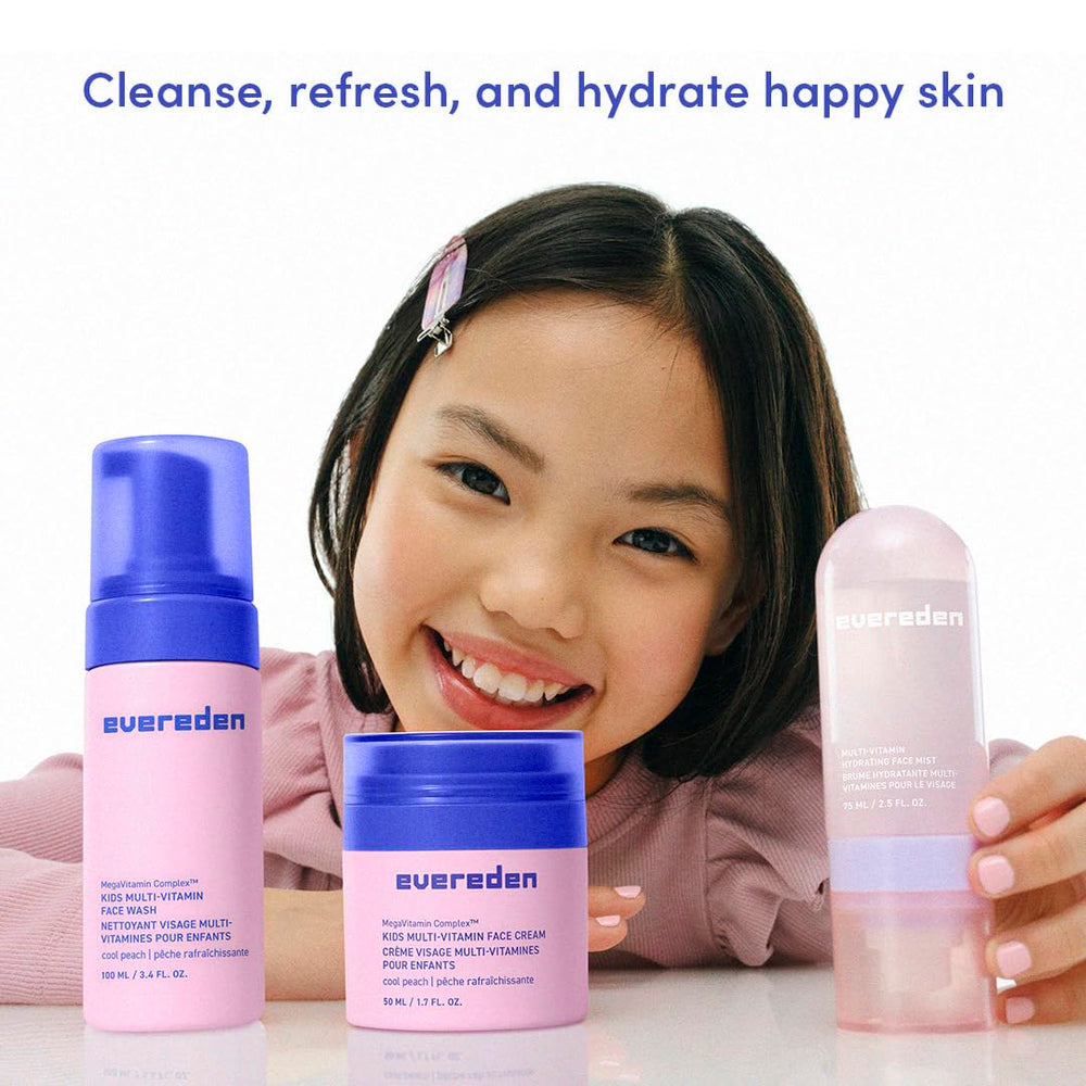 Evereden Kids Face Cream close-up showing creamy hydration.