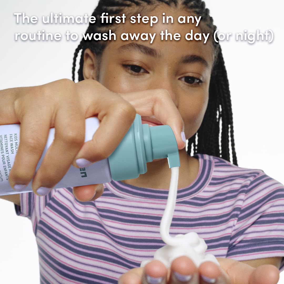 Fragrance-free label on Evereden kids face wash appealing to sensitive-skin routines