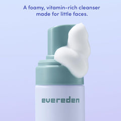 Megavita ingredients graphic in Evereden kid cleanser indicating nourishing vitamins