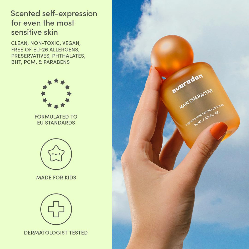 Evereden peach skin and brown sugar, warm gourmand hint.