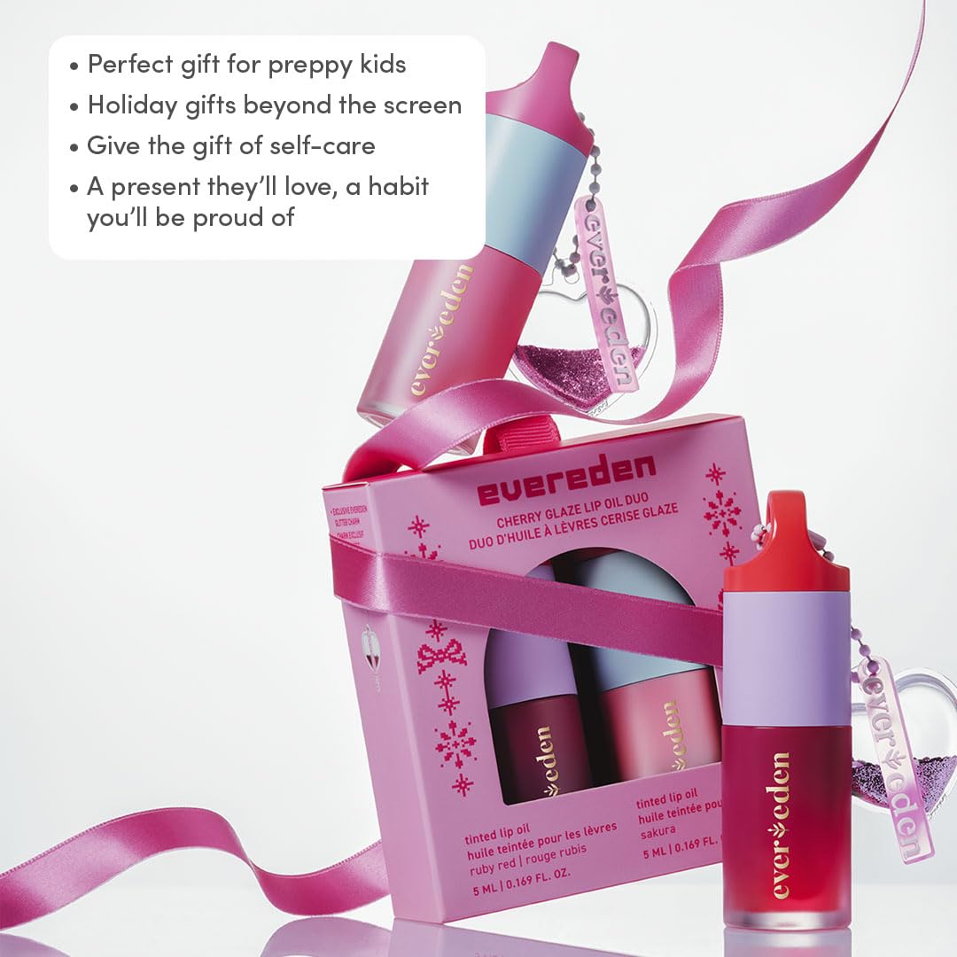 Evereden Gift Set box showcases two tinted lip glosses for kids.