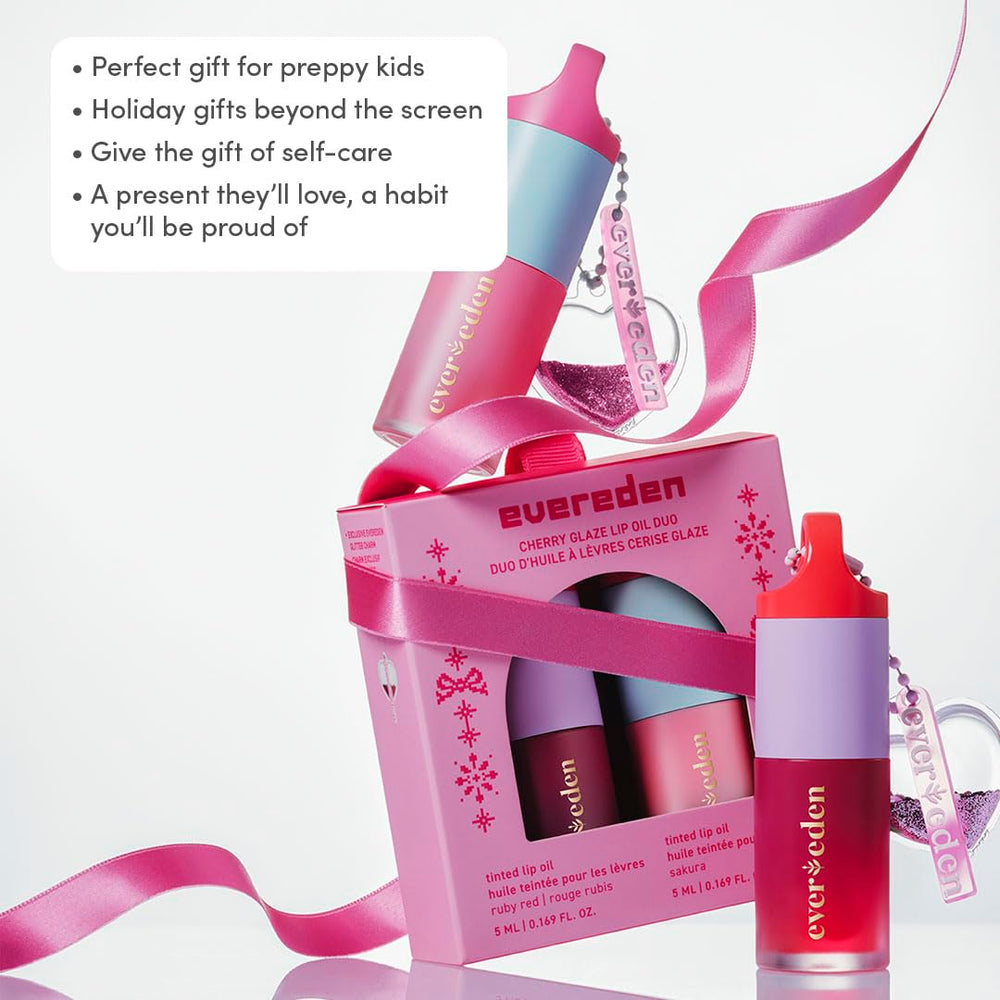 Evereden Gift Set box showcases two tinted lip glosses for kids.