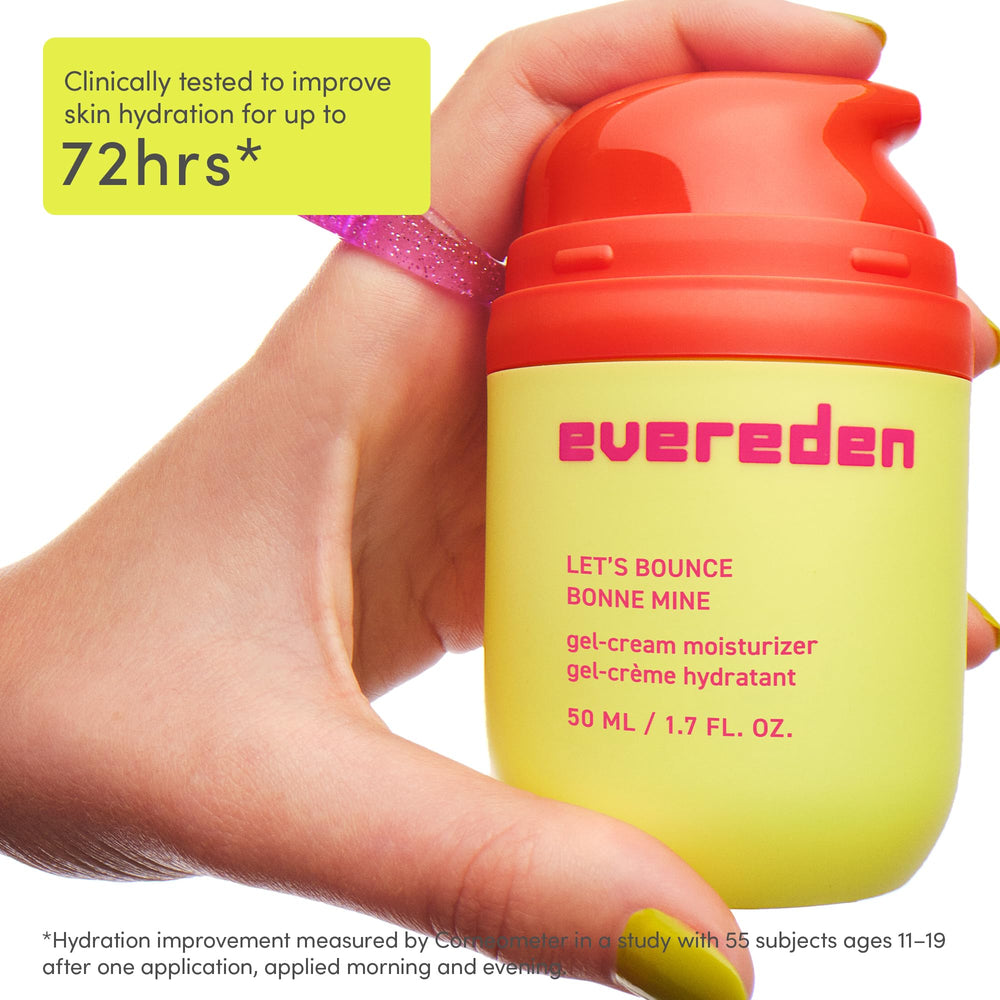 Evereden product features green tea, chamomile, and white tea ingredients for soothing care.