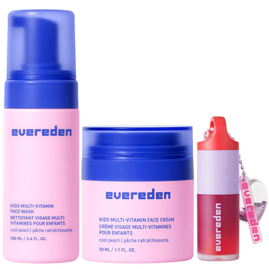 Evereden Happy Kids Face Wash foam showing gentle cleansing action.