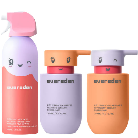 Evereden Kids Detangler Shampoo bottle aiding effortless detangling after bath