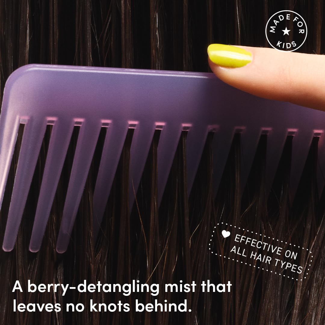 Evereden Kids Detangler Spray ingredients display antioxidants and plant peptides for nourished hair.