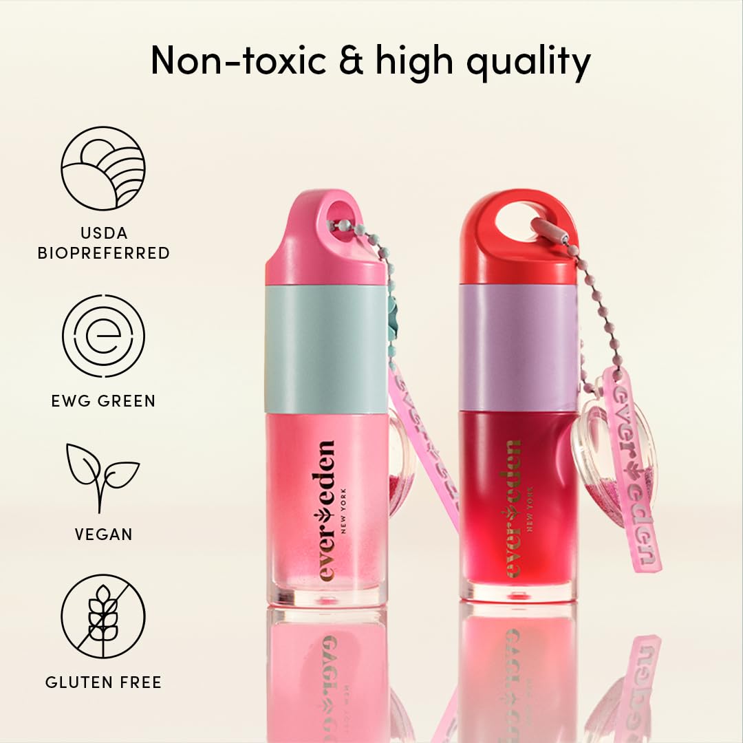 Evereden face color set rinses off easily with water.