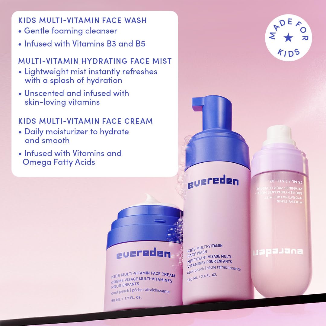 Evereden Kids Face Cream jar offering soothing hydration for delicate skin daily use.