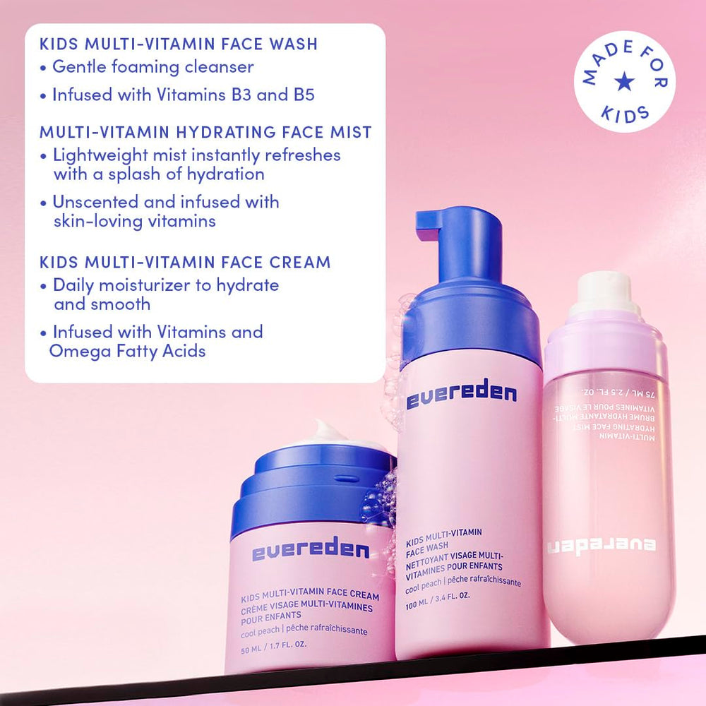 Evereden Kids Face Cream jar offering soothing hydration for delicate skin daily use.