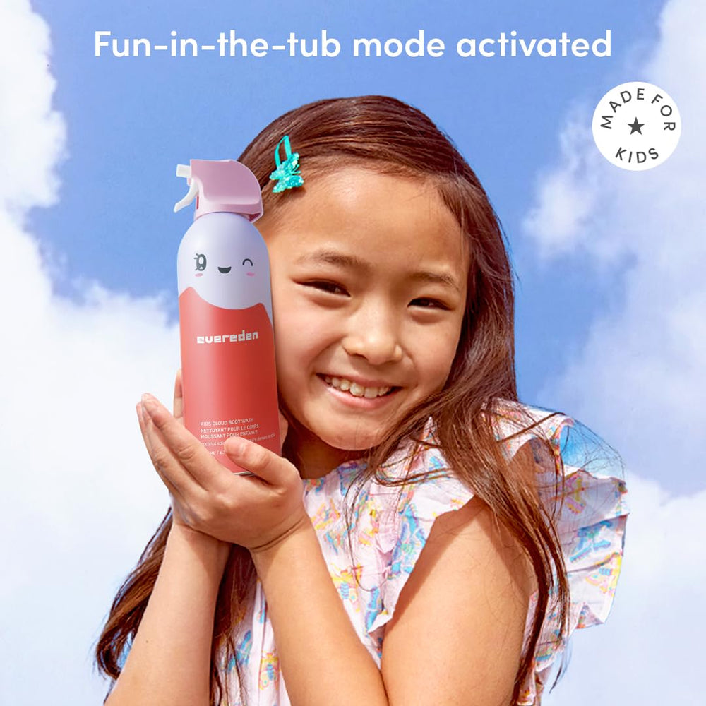 Evereden Kids Foam Soap Gentle Cleanse label emphasizes kid-friendly formula