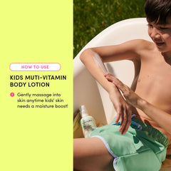 Evereden Kids lotion supports moisture barrier with rich hydration.