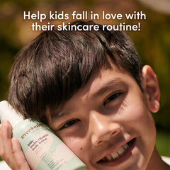 Evereden Kids lotion with sunflower and grapeseed oils nourishes dry skin.