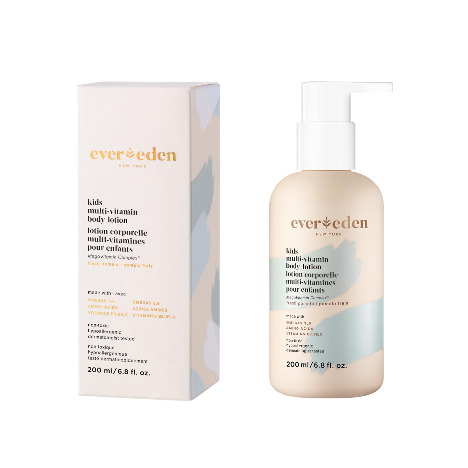 Evereden Kids Multi-Vitamin Body Lotion bottle showing gentle hydration