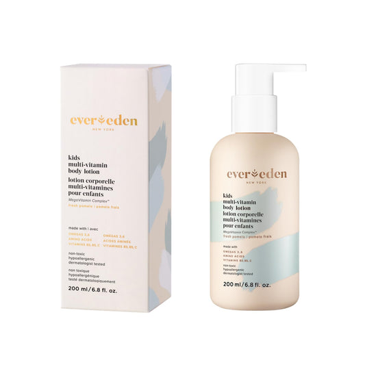 Evereden Kids Multi-Vitamin Body Lotion bottle showing gentle hydration