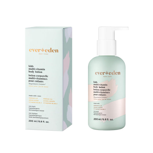 Evereden Kids Multi-Vitamin Body Lotion Melon Juice bottle for gentle daily hydration.