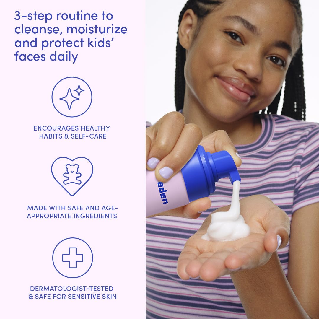 Evereden Kids SPF 30 Sunscreen dispense showing easy daily application.
