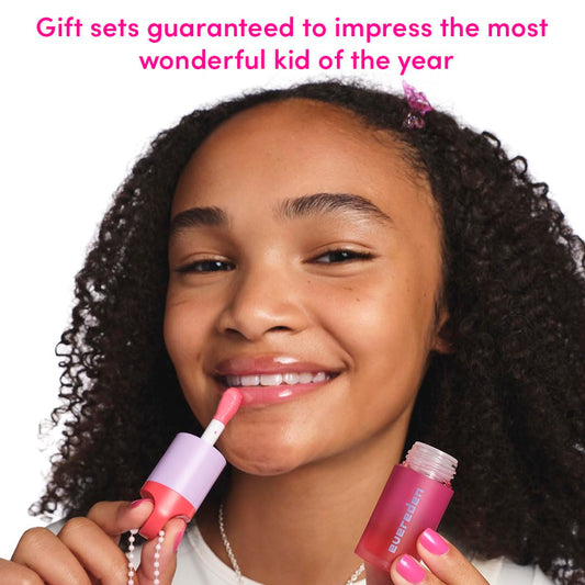 Evereden Kids Tinted Lip Gloss Sakura Pink tube adds light color for playtime.