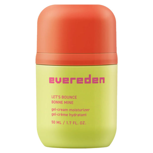 Evereden Lets Bounce Gel-Cream jar highlights a lightweight hydration texture.