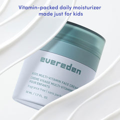 Evereden megavitamin complex ingredients label close-up communicates nourishing components for healthy-looking skin.