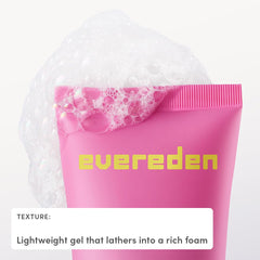 Evereden Steer Clear Jelly Cleanser in a teen skincare routine shot.