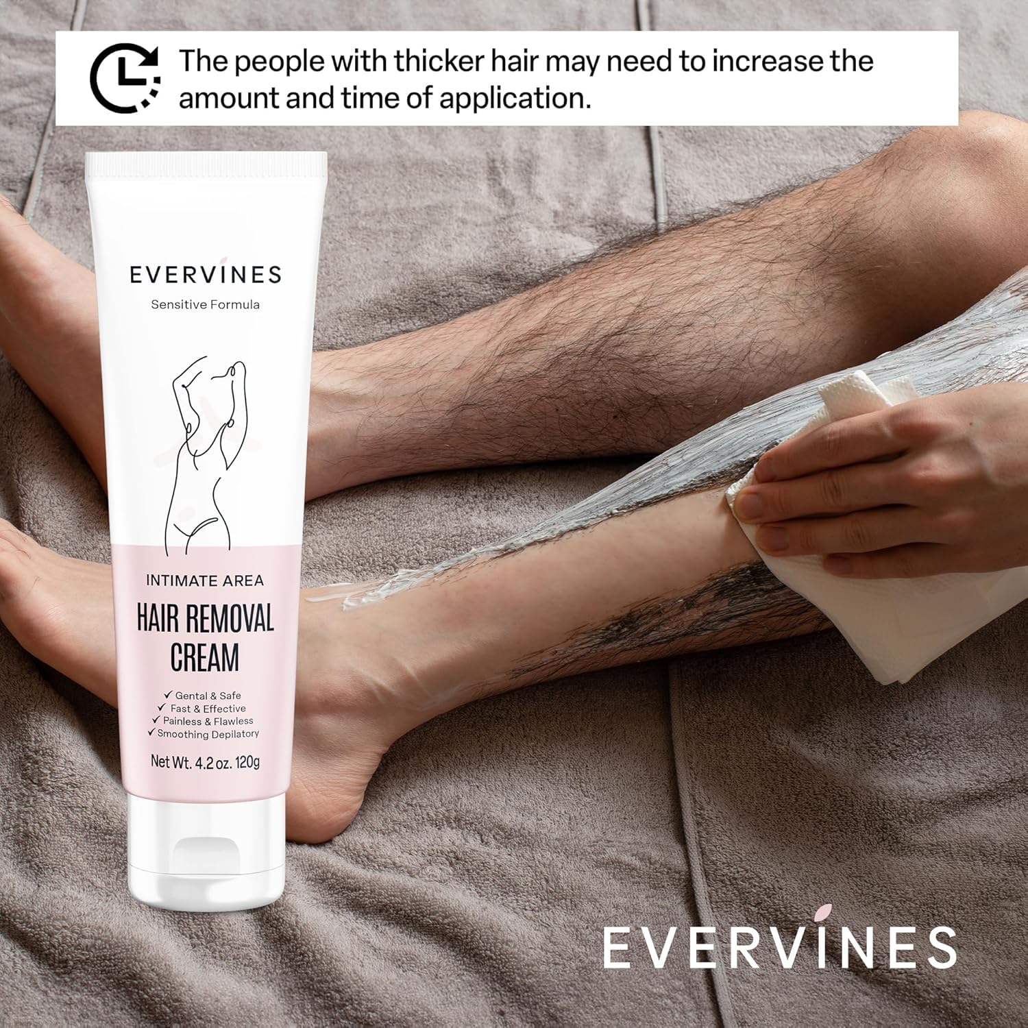 Evervines nourishing formula leaves skin soft and moisturized after treatment.