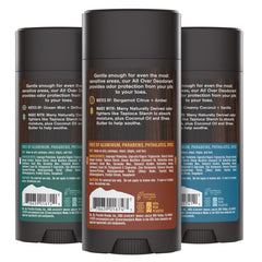 Gentle application on the underarm with Every Man Jack deodorant during after-work routine.