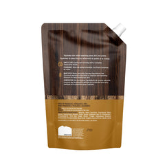 Every Man Jack amber sandalwood bottle with pump indicates ease of use.
