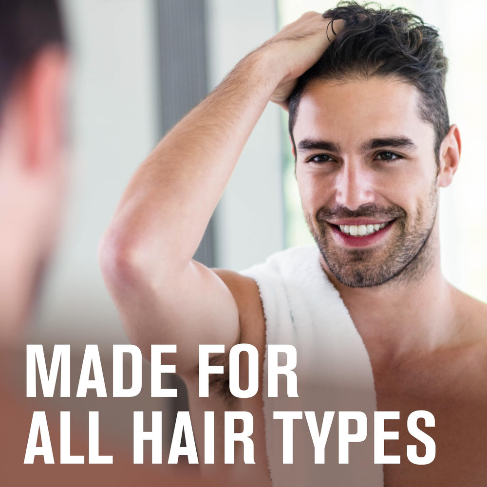Every Man Jack Caribbean Coconut shampoo bottle in a clean bathroom setting.