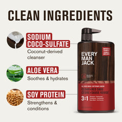 Every Man Jack Cedar Red Sage 3-in-1 shot proves time-saving shower routine.